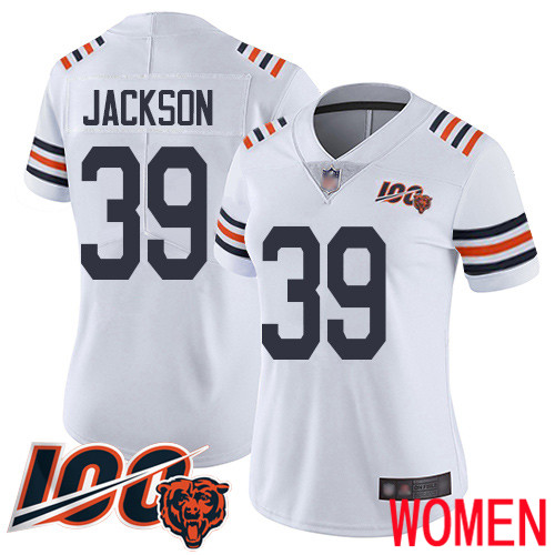 Chicago Bears Limited White Women Eddie Jackson Jersey NFL Football 39 100th Season